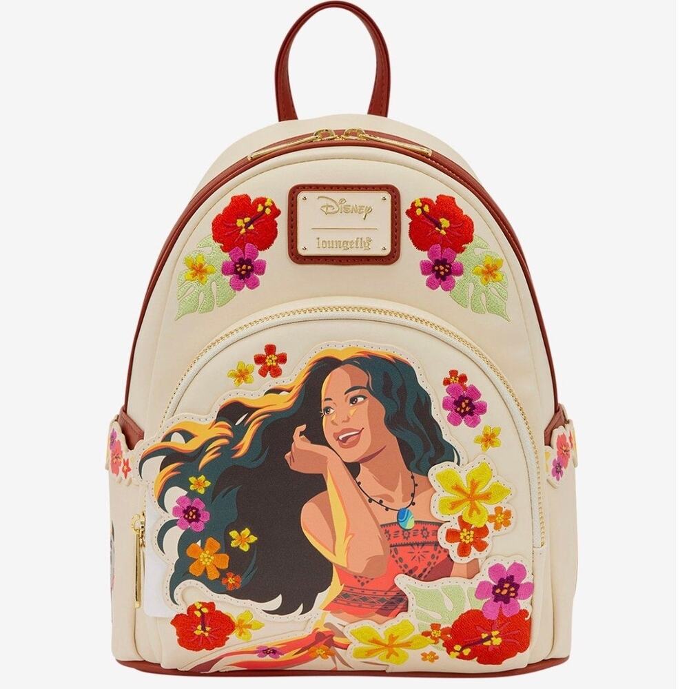 Loungefly Disney Moana (Live Action) Floral Mini Backpack NWT